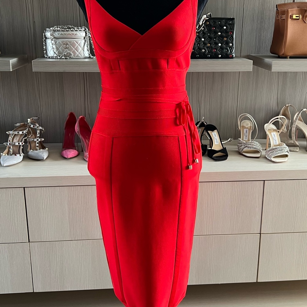 House of CB Striking Red Midi Dress